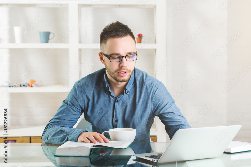 European man working on project European man working on project