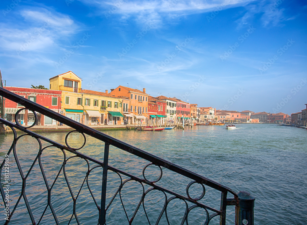 VENICE (VENEZIA) ITALY, OCTOBER 17, 2017 - View of Murano island, a small island inside Venice area, famous for its glass production