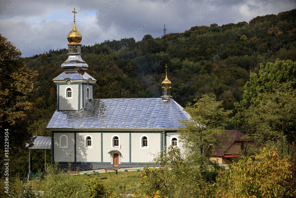 Orthodox churches in the mountains of the Carpathians.