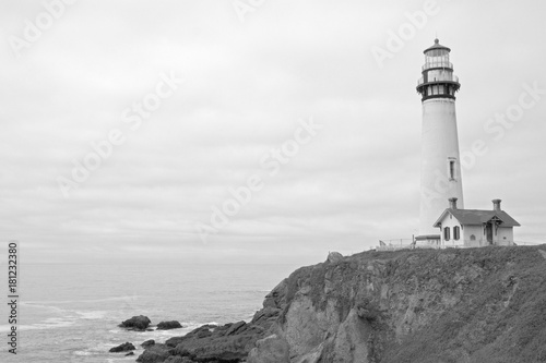 Lighthouse black and white