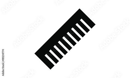 Comb icon illustration. Parlour comb isolated on white. eps 10