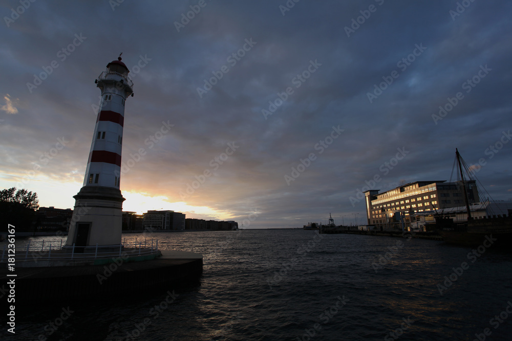 Lighthouse in Malmö harbour