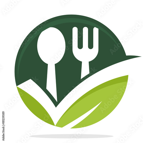 icon logo with the concept of smart choice / good choice for culinary business, organic food products