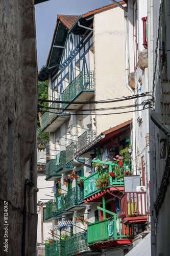 colorful facades at Hondarribia