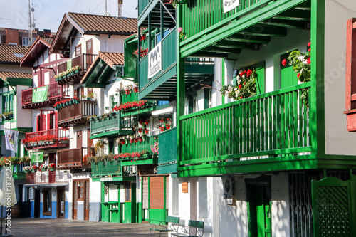 colorful facades at Hondarribia photo