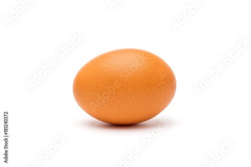 Egg on white background