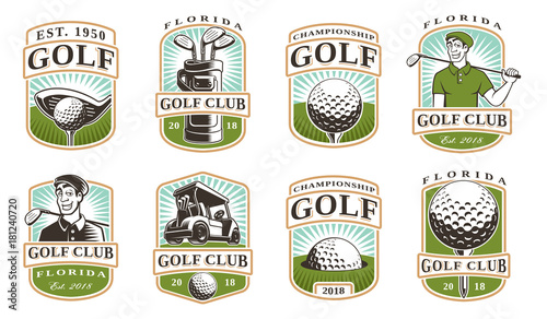 Golf vector set (12 logos)