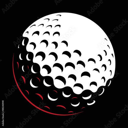 Galf ball vector on dark bakground