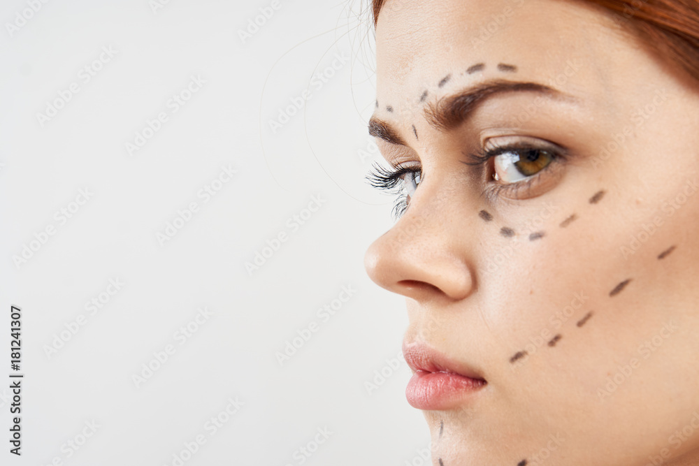 contour for facial surgery, portrait