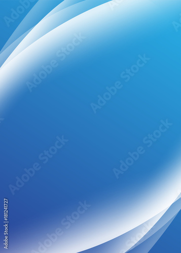 Abstract blue background, futuristic wavy vector illustration