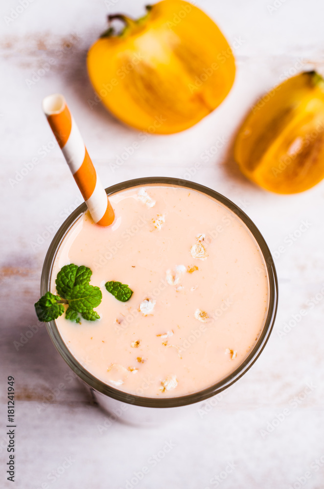 Milkshake with persimmon Milkshake with persimmon