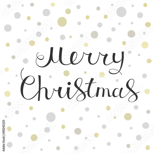 Merry Christmas calligraphy lettering greeting card