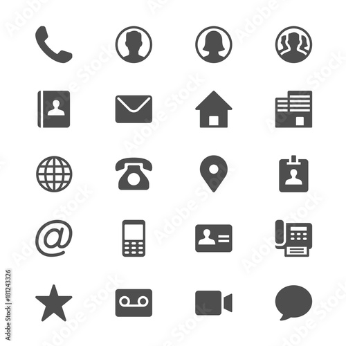 Contact glyph icons