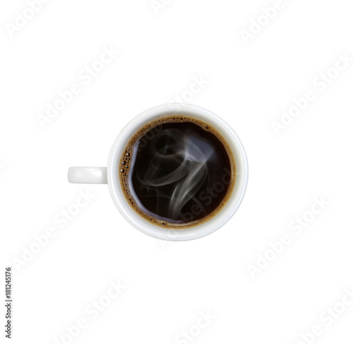  hot coffee on white