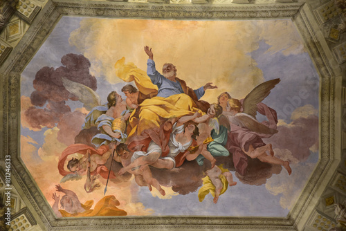 Fresque de l'église baroque San Leone à Pistoia en Toscane, Italie