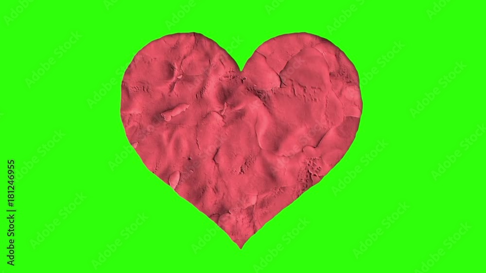 stop motion clay heart shape cartoon animation seamless loop chroma key green screen background ... New quality universal grunge vintage motion dynamic animated colorful joyful cool video footage