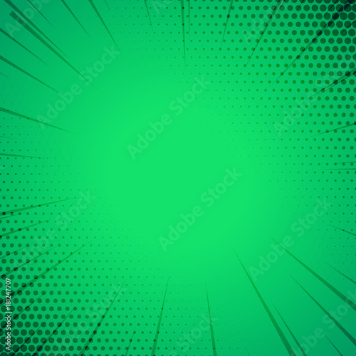 green comic book style template background