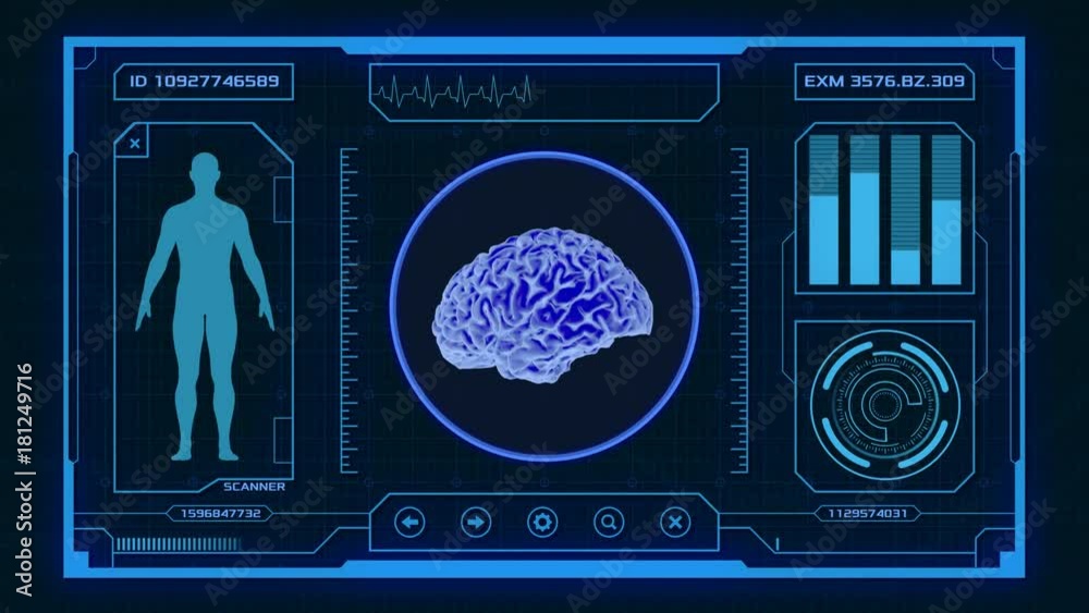 futuristic medical app ui