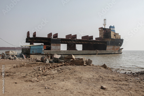 Cargo ship recycling photo