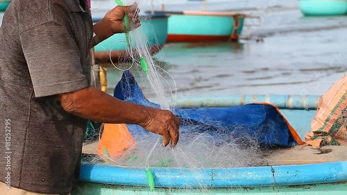 Tourist Vietnam. Fishing village in Mui Ne