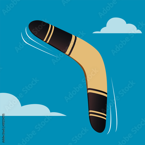 Australian boomerang vector illustration photo