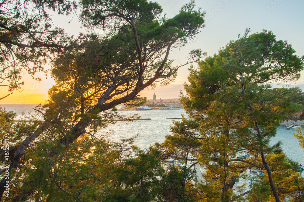 Sunset on the island of Rab