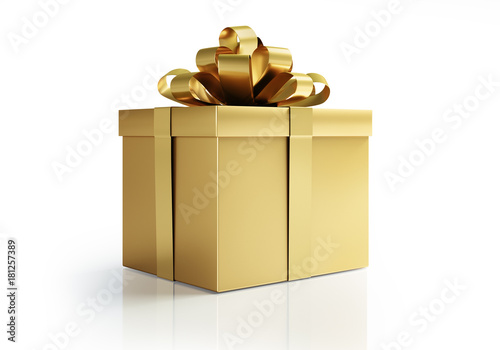 Goldene Geschenkpakete und Päckchen photo