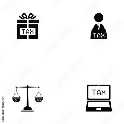 tax icon set