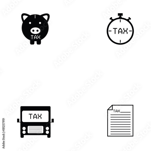 tax icon set