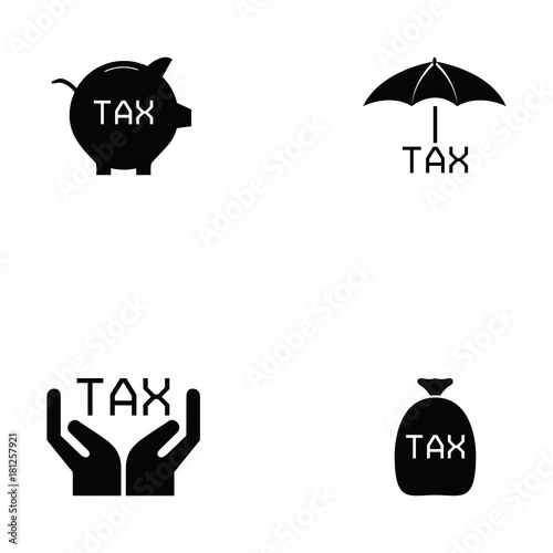 tax icon set
