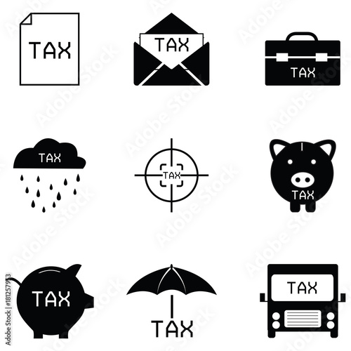 tax icon set