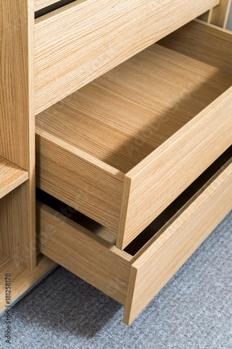 drawers in the furniture