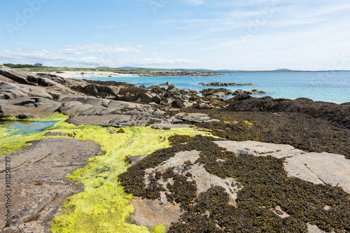 Landscapes of Ireland. White sand of roundstone, Connemara in Galway county photo