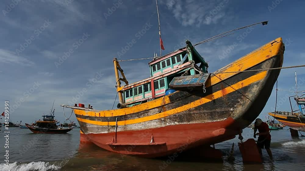 Tourist Vietnam .Traditional Fishing boats Tourist Vietnam .Traditional Fishing boats