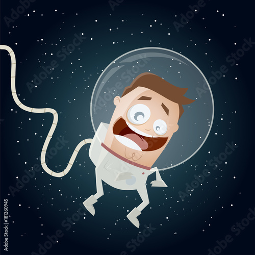 funny astronaut in space clipart