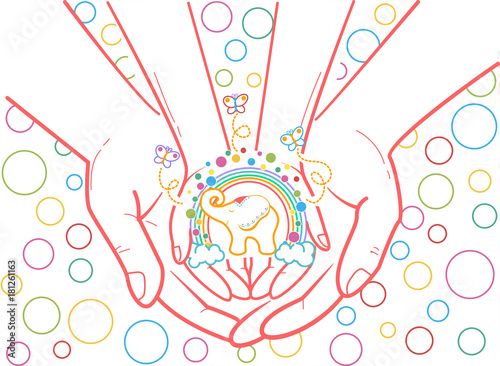 concept of caring for a child
