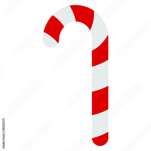 A red and white christmas candy cane