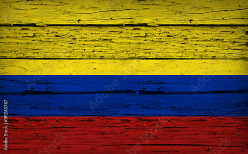 Colombia Flag Grunge Background