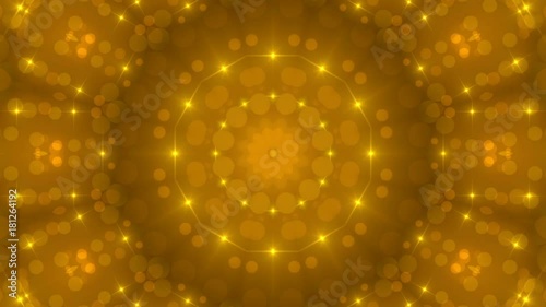 orange abstract background, motion particles and stars, loop