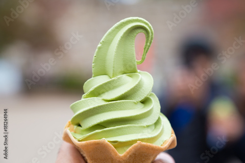 Milk Green tea ice cream