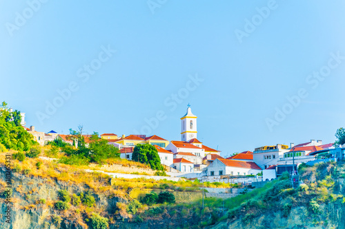 waterfront in Cacilhas in Lisbon, Portugal. photo