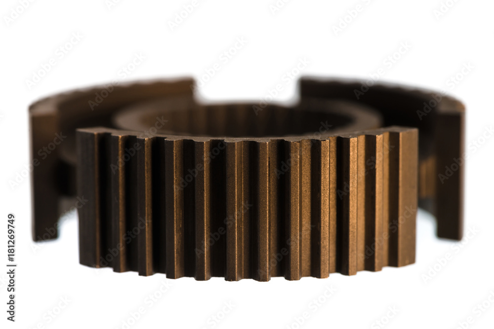 An image of a cogwheel on a white background. Isolated object. An image of a cogwheel on a white background. Isolated object.