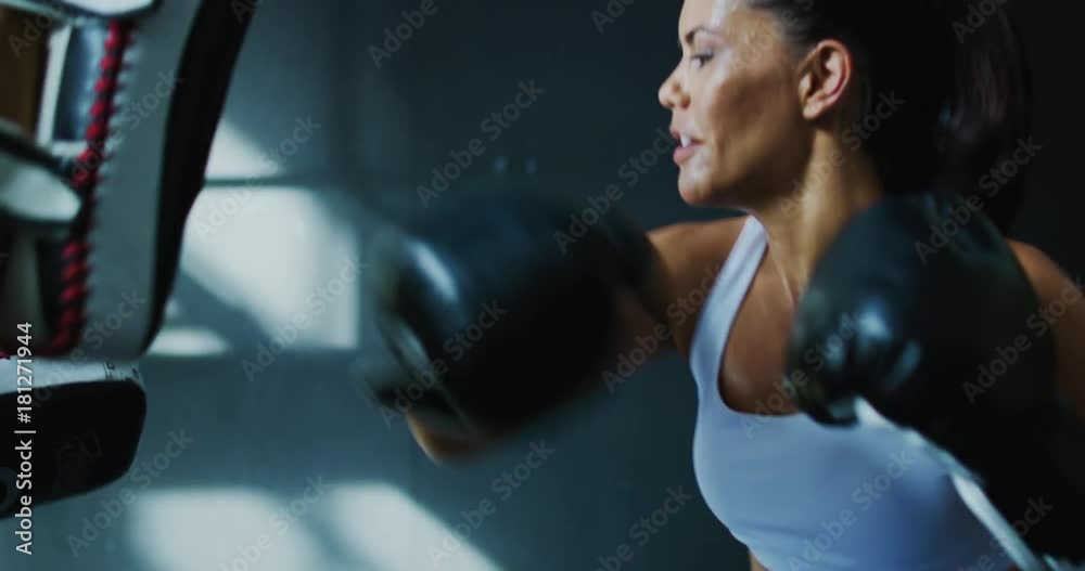 Woman Boxing in the Gym