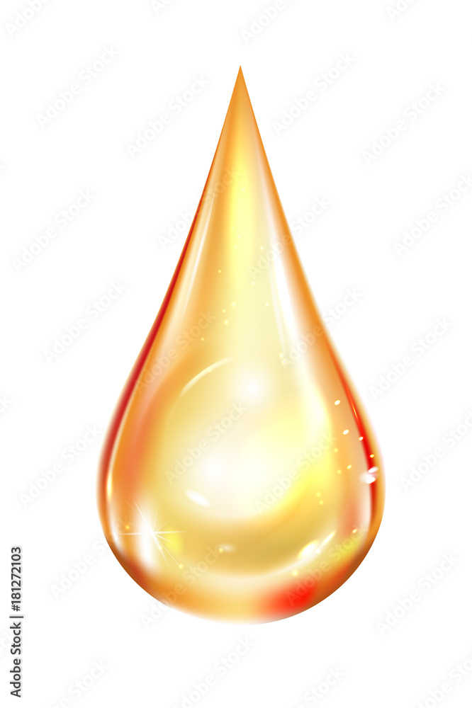 Drop oil, not transparent. Isolated vector illustration on white background. Drop oil, not transparent. Isolated vector illustration on white background.