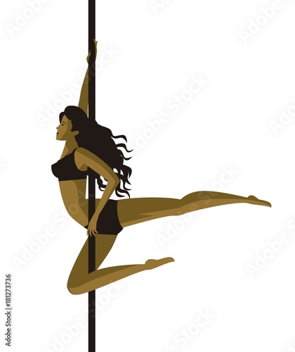 pole dancer fitness african girl