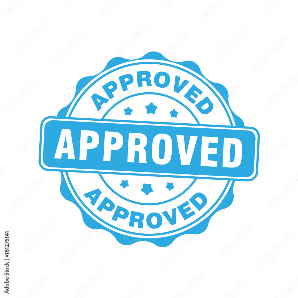 Obraz premium approved sign label stamp