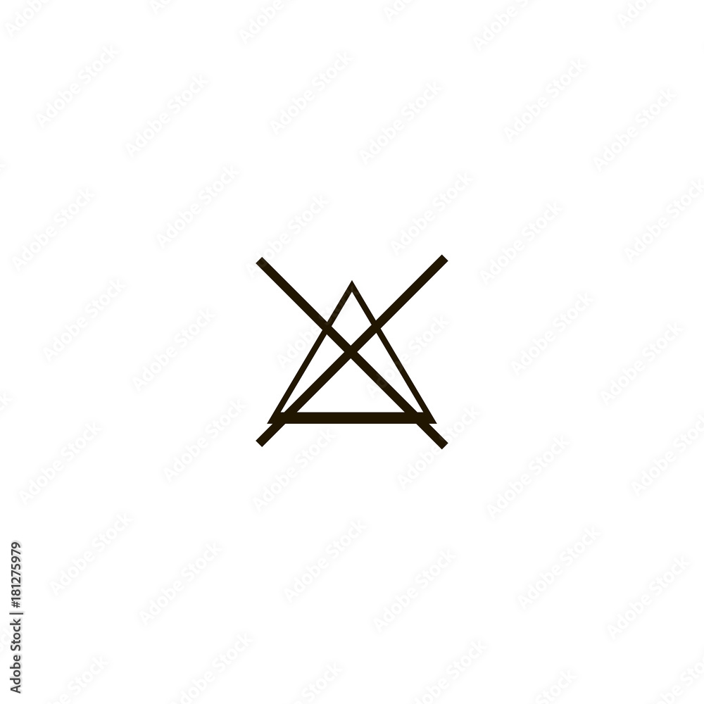 Symbol do not bleach icon. flat design Symbol do not bleach icon. flat design