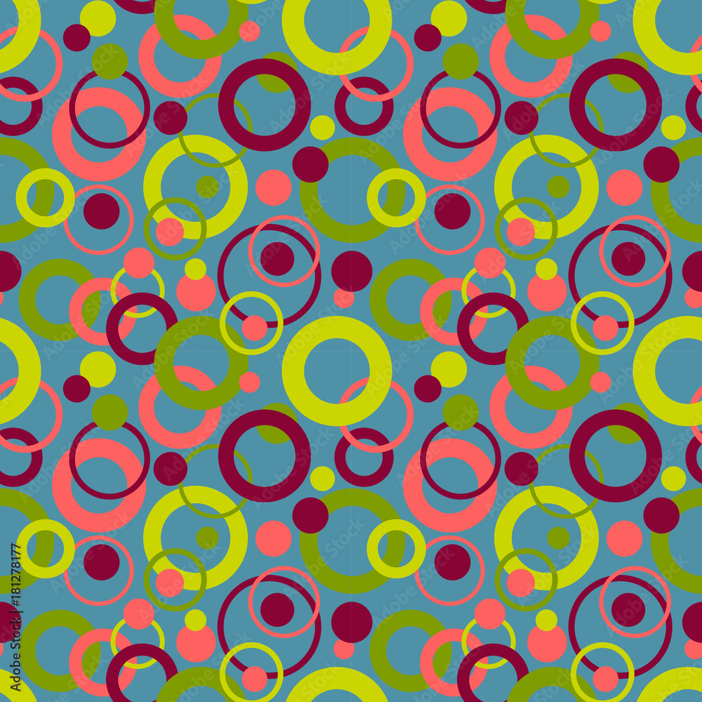 Bright circles abstract seamless pattern Bright circles abstract seamless pattern