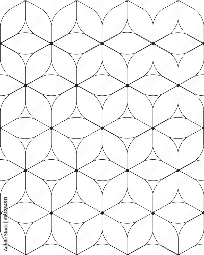 Vector seamless pattern. Modern stylish texture with monochrome trellis. Repeating geometric triangular grid. Simple graphic design