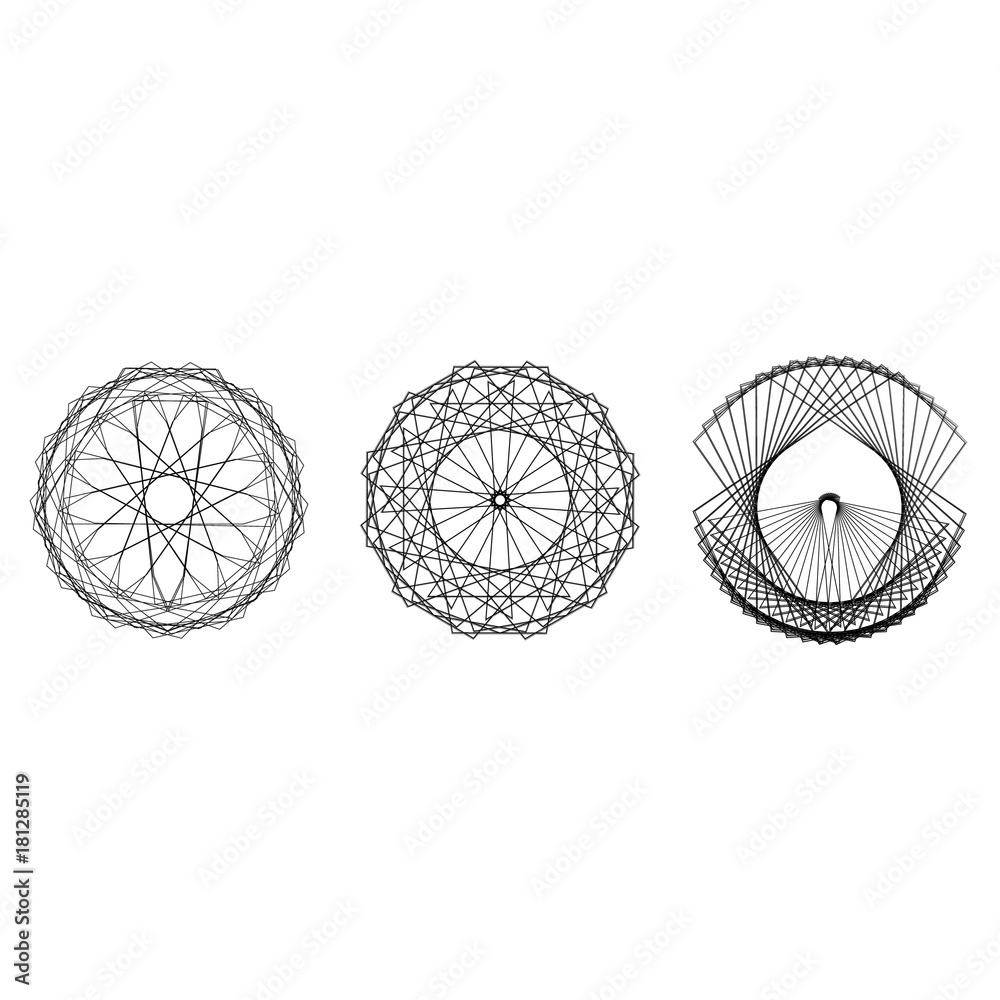 Obraz premium Holiday patterns of stars of snowflakes and flowers for gifts